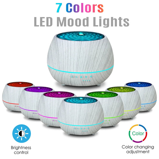 Tuya Smart Wifi Humidifier Aromatherapy Essential Oil Diffuser 500Ml 7 Color LED Night Light Work for Alexa Google Home
